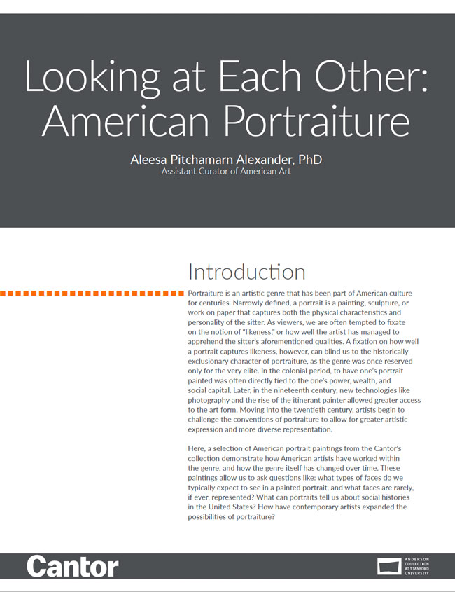 Looking at Each Other: American Portraiture