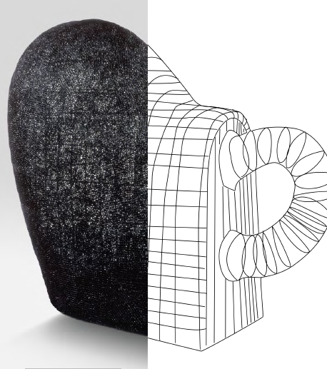 An example of cross-countour drawing using Martin Puryear's artwork titled Dumb Luck