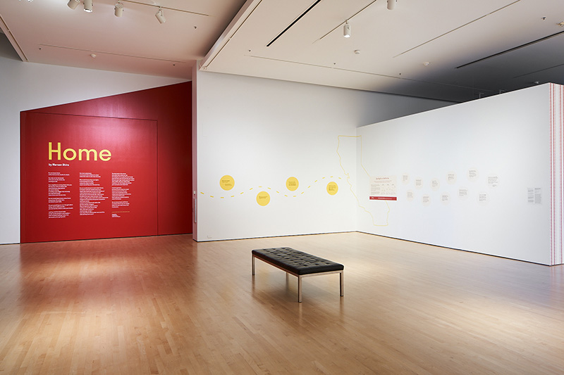 When Home Won't Let You Stay installation view at the Cantor Arts Center