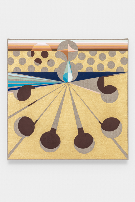 Infinite Regress CLXXXI, 2021, by Eamon Ore-Giron. Mineral paint and flashe on linen. 18 x 18 in. Courtesy of the artist and James Cohan, New York