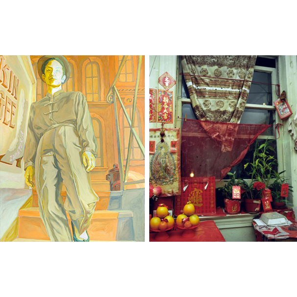 An image depicting two artworks with Asian themes