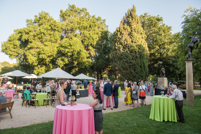 An image of a party on the outdoor area of the Cantor