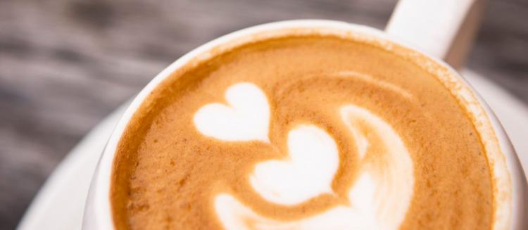 an image of a cup of coffee viewed from above