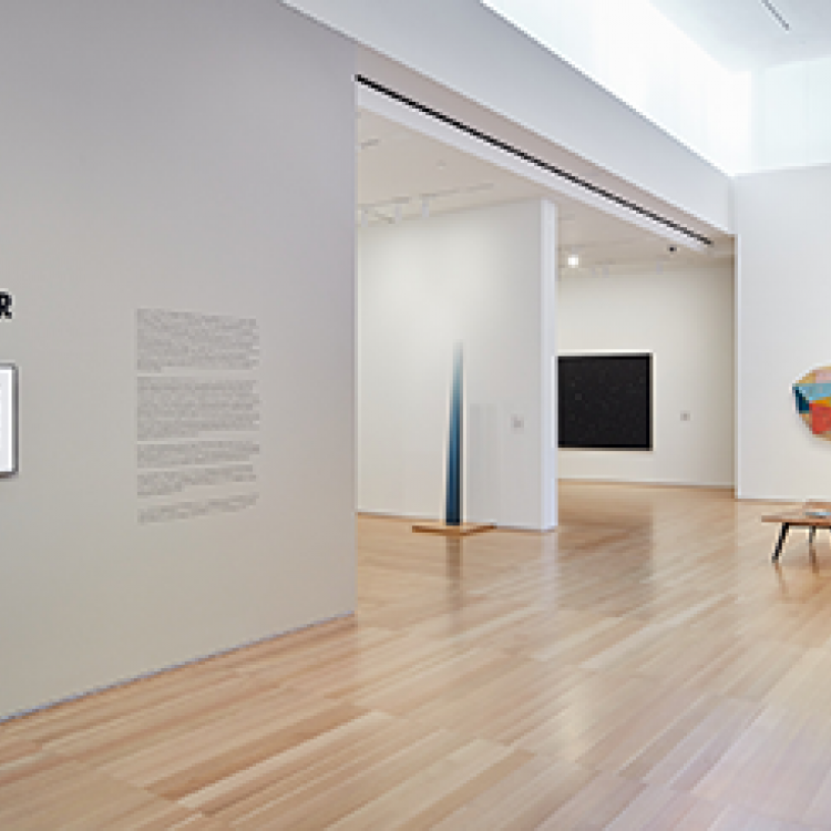 Gallery view, "Left of Center;" Anderson Collection at Stanford University.