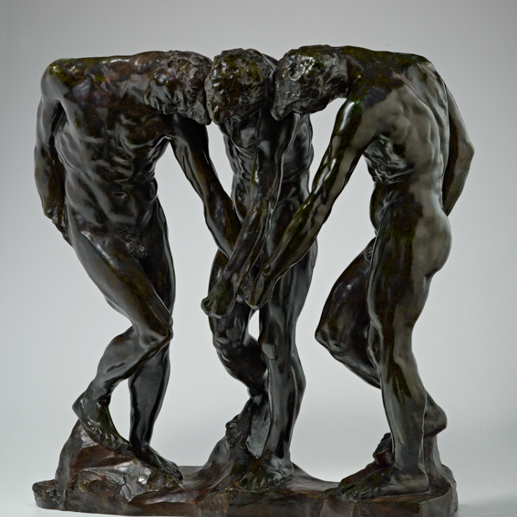 An image depicting "The Three Shades" by Auguste Rodin