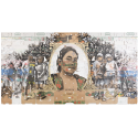 A collage of people in shades of brown
