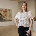 an image of a woman in an art gallery