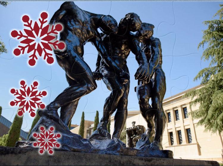 A view of Rodin sculpture garden at the Cantor