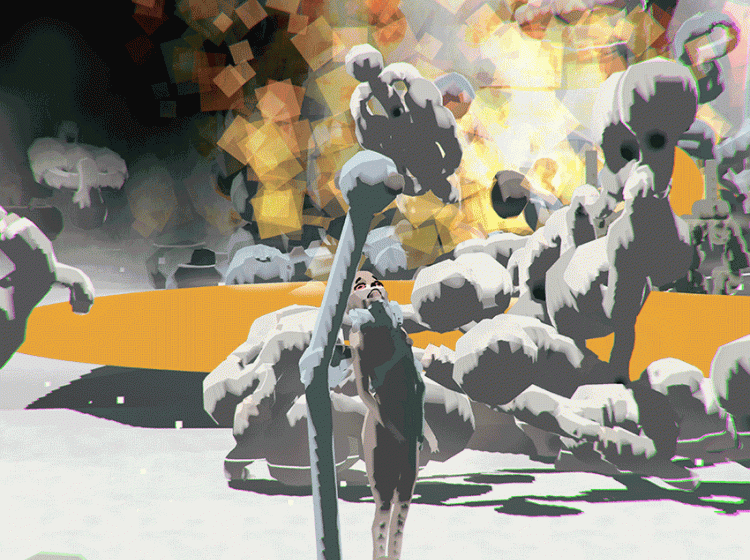 Still from Emissary Sunsets The Self, 2017. Live simulation and story.