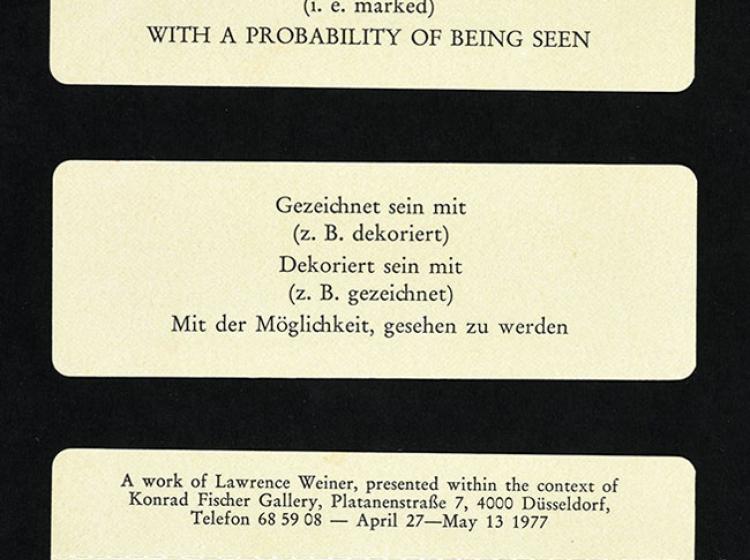 An image depicting three labels, gummed on a black background