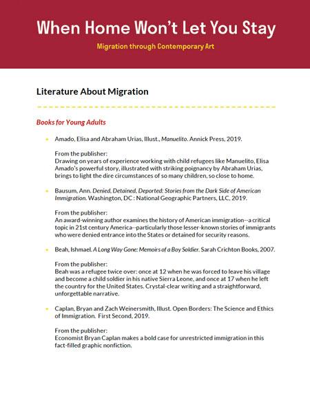 A PDF with literature for young adults