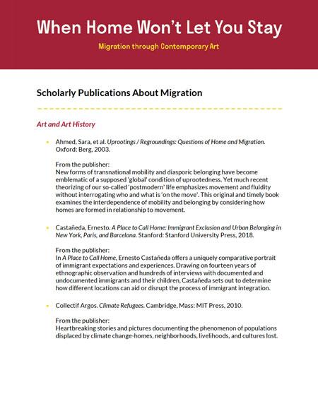A PDF of scholarly publications on Art and Art History