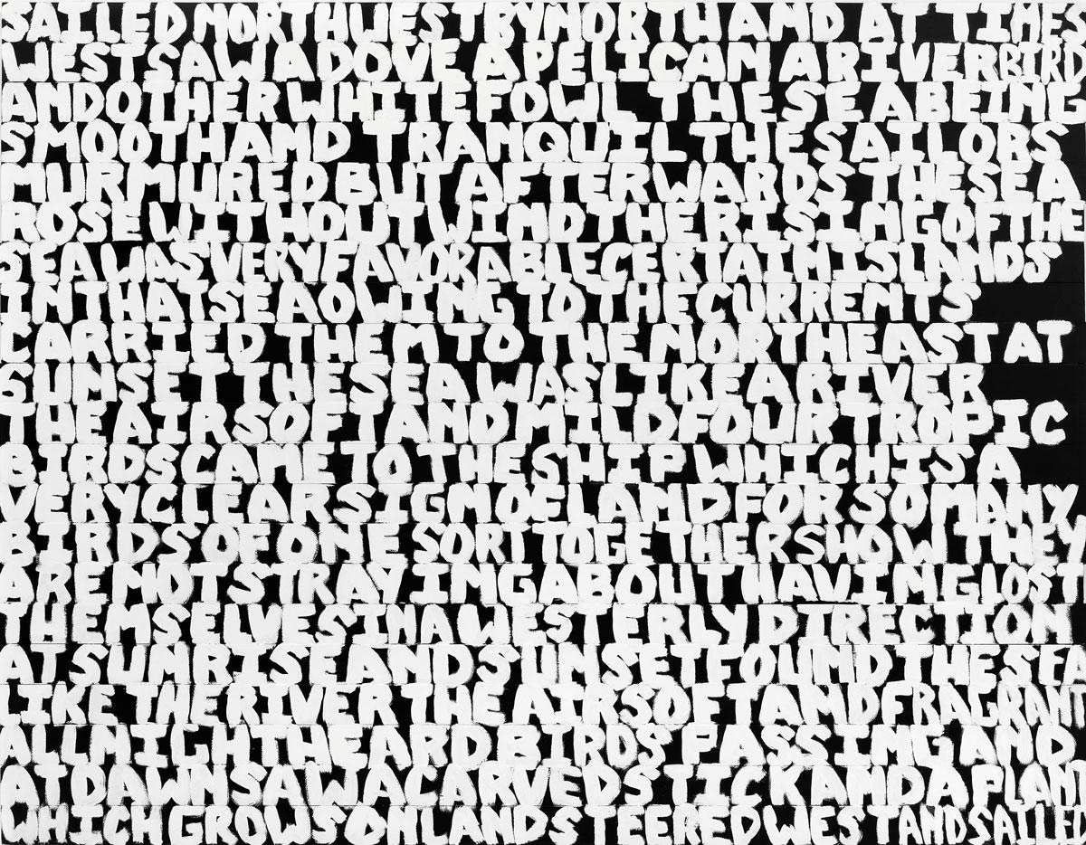 An image of Xaviera Simmons' "Found the Sea like the River"