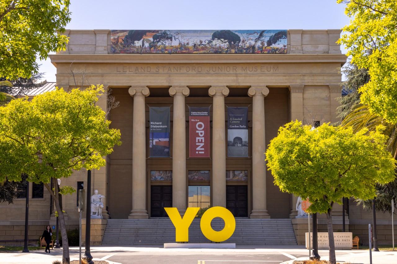 an image of the entrance of the Cantor Arts Center