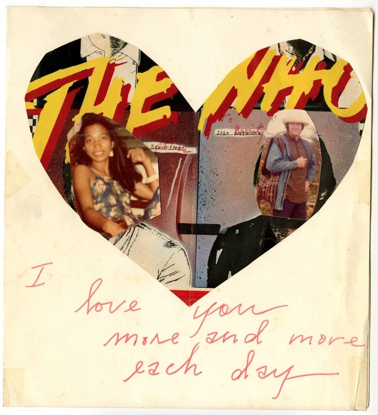 A heart-shaped collage